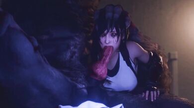 MILF gets fucked by a werewolf after being caught having sex in the woods during a full moon