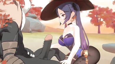 Mona's sexy walk in the forest [18 ]