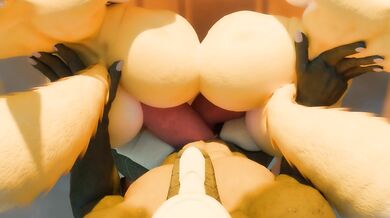 'Taomons get double penetrated by Drez'en in a frenzied sexual encounter.'