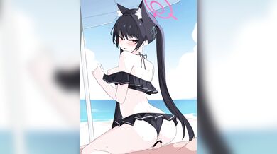 'Hentai Porn: Serika the Sex Goddess in Reverse Cowgirl Riding Position with Bondage and Kuma Team'