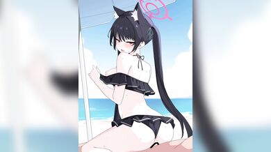 'Hentai Porn: Serika the Sex Goddess in Reverse Cowgirl Riding Position with Bondage and Kuma Team'