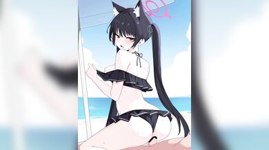 'Hentai Porn: Serika the Sex Goddess in Reverse Cowgirl Riding Position with Bondage and Kuma Team'