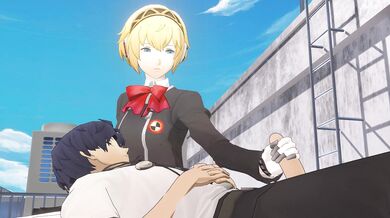 "Exploring the Depths of Pleasure with Aigis on the Rooftop"