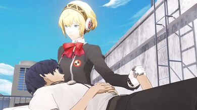 "Exploring the Depths of Pleasure with Aigis on the Rooftop"