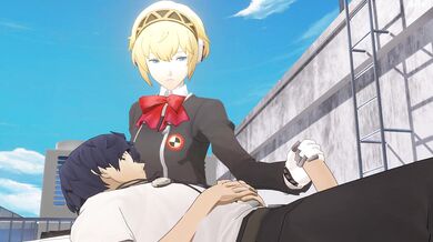 "Exploring the Depths of Pleasure with Aigis on the Rooftop"
