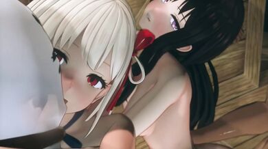 "Busty milf sucks cock and gets creampied in her tight pussy while tied up with ropes!"