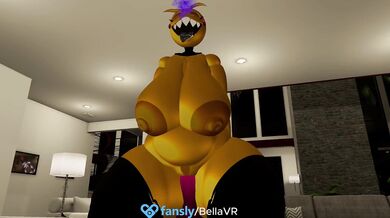 "Pleasure Doll with a Stuffed Toy Chick and Dildo Fun"