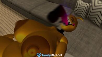 "Pleasure Doll with a Stuffed Toy Chick and Dildo Fun"