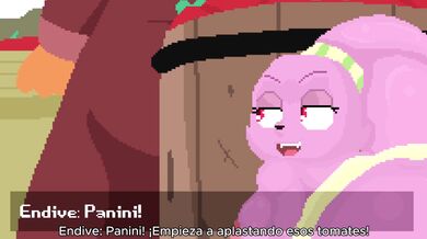 "Maria's Tiny Mouth Gets Filled with Tomato Sauce and Cream while Eating Spanish Panini"