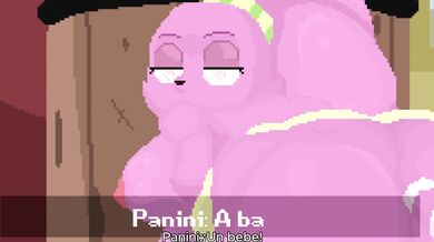 "Maria's Tiny Mouth Gets Filled with Tomato Sauce and Cream while Eating Spanish Panini"