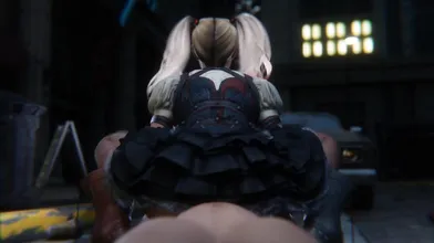 Harley Quinn Cowgirl Ride in her Arkham Asylum Outfit, with Ultra-High Definition 3D Viewing