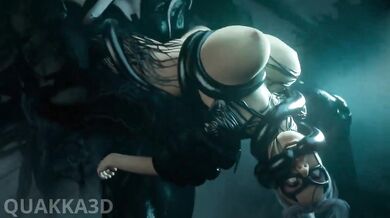 'The Dark Kitten Defeated by the Venomous Vixen in Quakka3D'