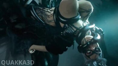 'The Dark Kitten Defeated by the Venomous Vixen in Quakka3D'