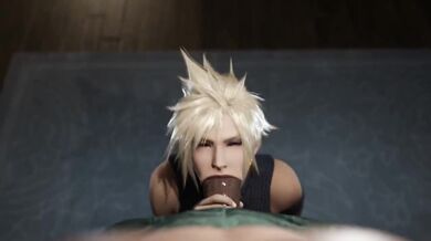 'Stormy Skies: Cloud Strife Sucks Dicks in a Rainy Day'