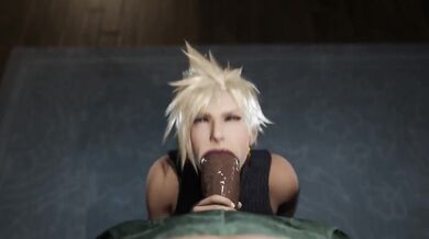 'Stormy Skies: Cloud Strife Sucks Dicks in a Rainy Day'