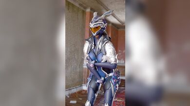'"Bad Bunny" gets her busty boobs busted by a series of ballistic bombs, filling the room with her cum.'