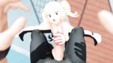 "Blasting off with the Bikini-Clad Honey!"