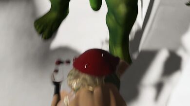 'The Orc's Bestiality with the Brunette Lady - Throat Destroyed'