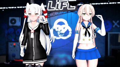 'Shimakaze and Amatsukaze - Bunny Style (ver. 2) [MMD R18] GenesisMMD'