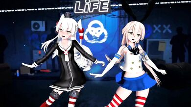 'Shimakaze and Amatsukaze - Bunny Style (ver. 2) [MMD R18] GenesisMMD'