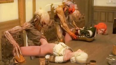 Ciri and Triss Monster Fuck - Darktronick