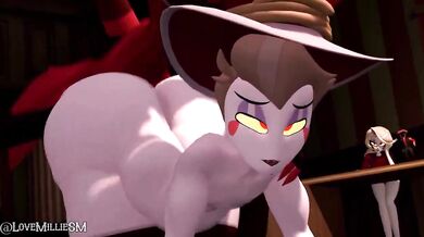 Alastor Slaves Down Lucifer with his Hammer as LoveMillie Watches in Ecstasy