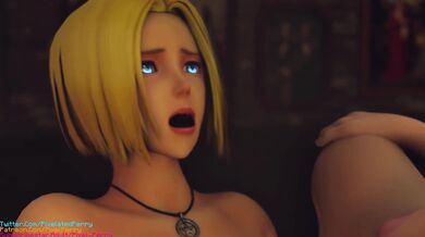 Three-way love between Mary, Shermie and a blue dildo!