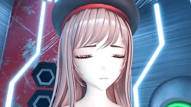 Watch as these two busty women enjoy a steamy lesbian encounter that ends with a facial cumshot in Nikke Modification^（Rapi）