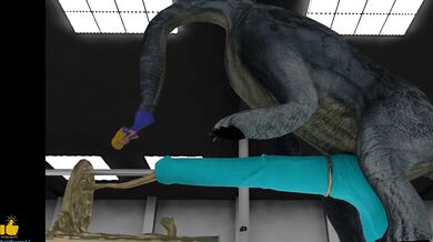 [Boldfinger42] Dino Lesbian Anal Blowjob - Vaginal Creampie