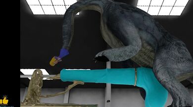 [Boldfinger42] Dino Lesbian Anal Blowjob - Vaginal Creampie