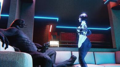 Office Sex Frenzy - Cortana, Stripper and Dance!