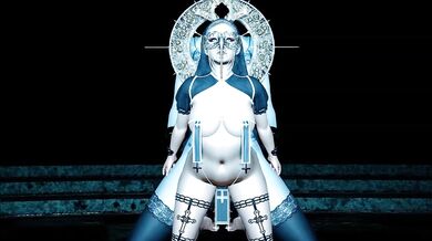 Miranda gets pounded by her teacher, hot futa Ms Dimitrescu!