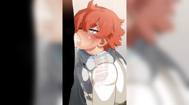 A hot Asian babe Ericht and her lesbian lover Samaya deepthroats a massive dildo with ease in this hentai PORN video