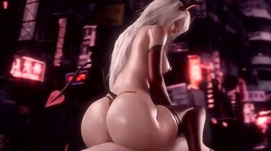 Riding a Dildo Reverse Cowgirl Style with Exotic Beauty