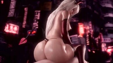 Riding a Dildo Reverse Cowgirl Style with Exotic Beauty