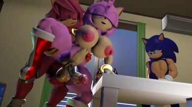 Sonic and his pals engage in a steamy foursome!