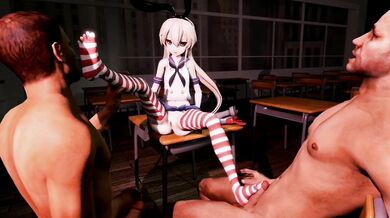 The Shimakaze Foot Fetishist R18 Oscarkim123 - (Sexy Foot Job in the Office)