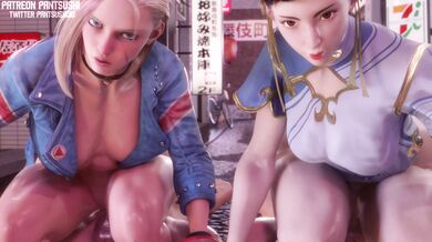 Chun-Li and Cammy face off in a panty-snatching contest!