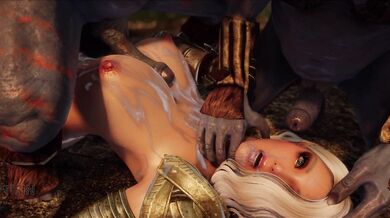 Ride the Lingering Orc and Enjoy the Fuck of This Juicy, Busty Elf Whore Warrior
