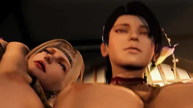 Mother Nature Awakens! Rachel and Momiji get Ravaged by Ayane and Kasumi, with the Help of Black Jr XIII!