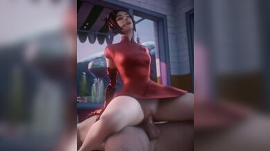 Sexy blonde Demi is waiting for the storm to pass, but she doesnt mind getting wet in the process!