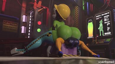 Sexy Assistant Gets Fucked in the Laboratory with a Bob-Omb Bomb!