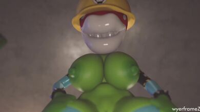 Sexy Assistant Gets Fucked in the Laboratory with a Bob-Omb Bomb!