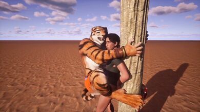 Busty Tigress Owns Helpless Human