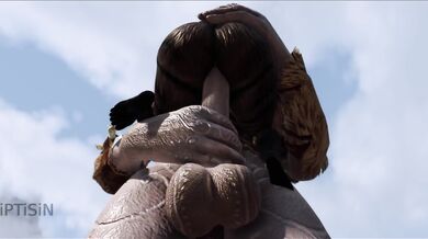 Dark Cat Mommy Rides Futanari Giants Cock, Juicy and Curvy