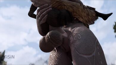 Dark Cat Mommy Rides Futanari Giants Cock, Juicy and Curvy