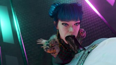 Sexy Cheri Gives a Blowjob to Her Black Stud while Watching Porn on PewPosterous