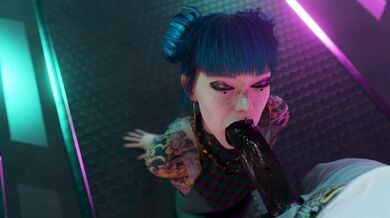 Sexy Cheri Gives a Blowjob to Her Black Stud while Watching Porn on PewPosterous