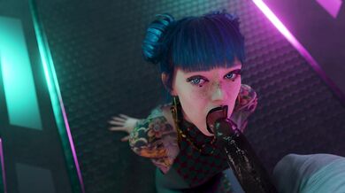 Sexy Cheri Gives a Blowjob to Her Black Stud while Watching Porn on PewPosterous