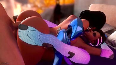 A hot Pharah, with her arho angel and a threesome sex date that will blow your mind!